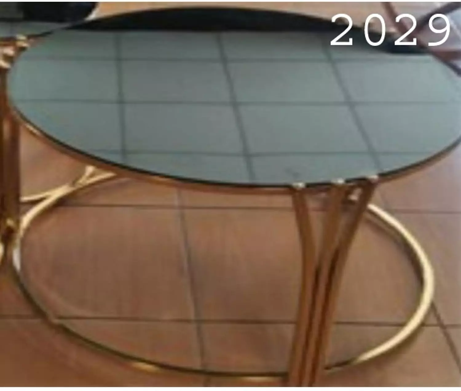 75cm gold glass living room table 2029 image