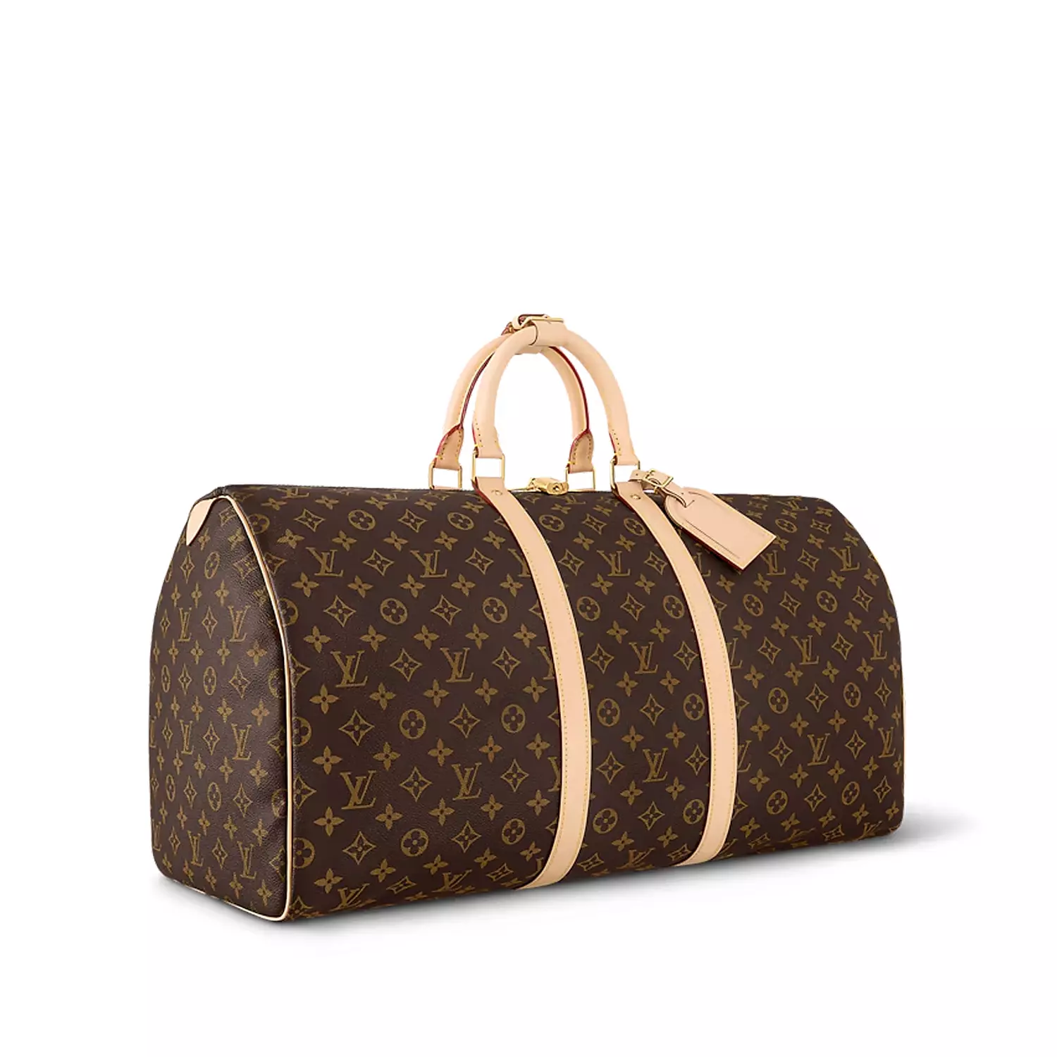 Louis Vuitton Keepall 55 duffle bag in Monogram canvas with natural cowhide leather trim 4