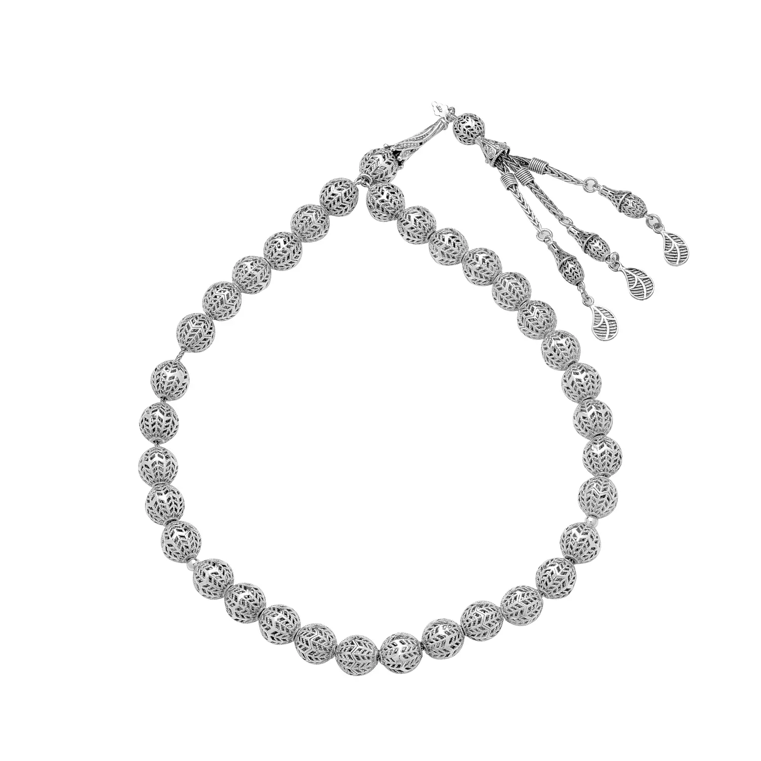 silver rosary engraved image