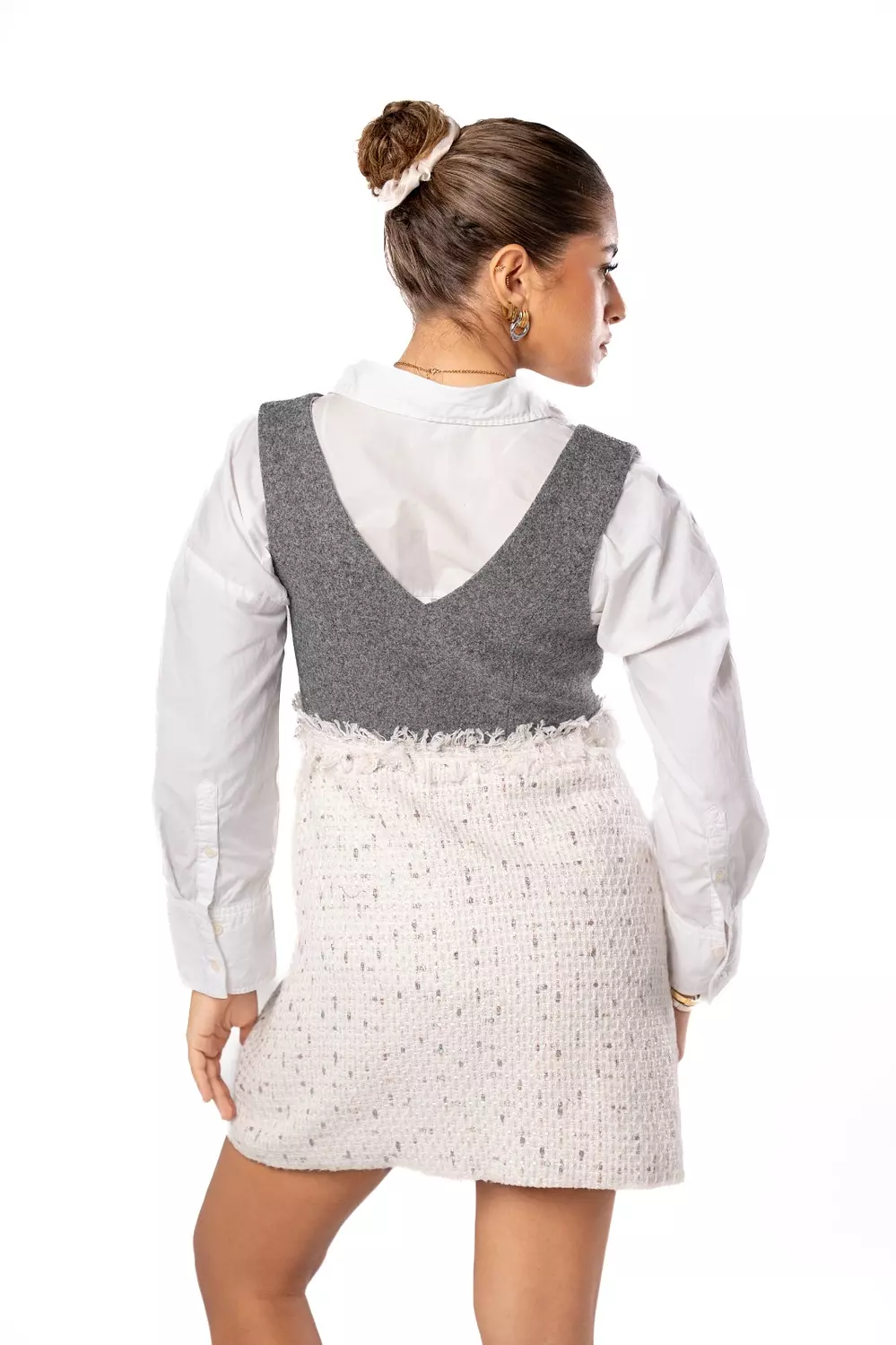 Ember Short Dress w/ Front Buttons 6