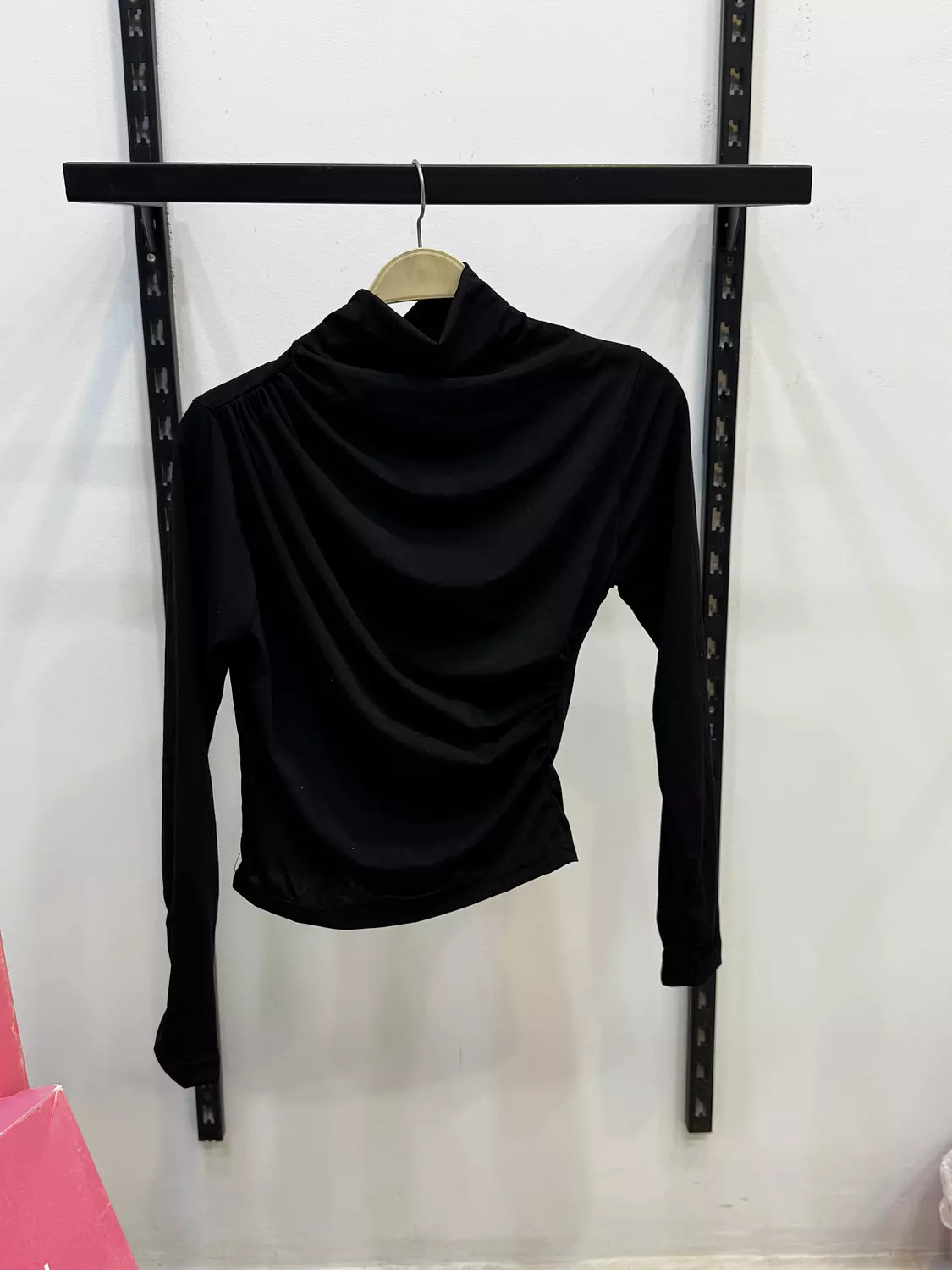 Drapped black top 1