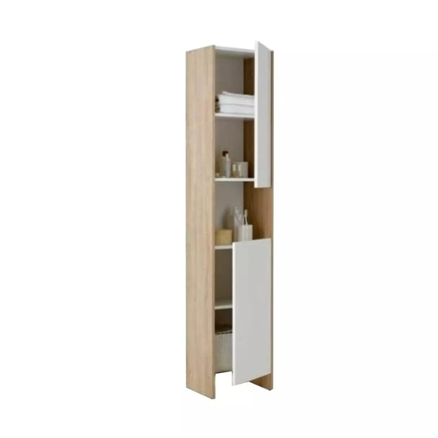 MDF Bathroom Storage Unit White  image