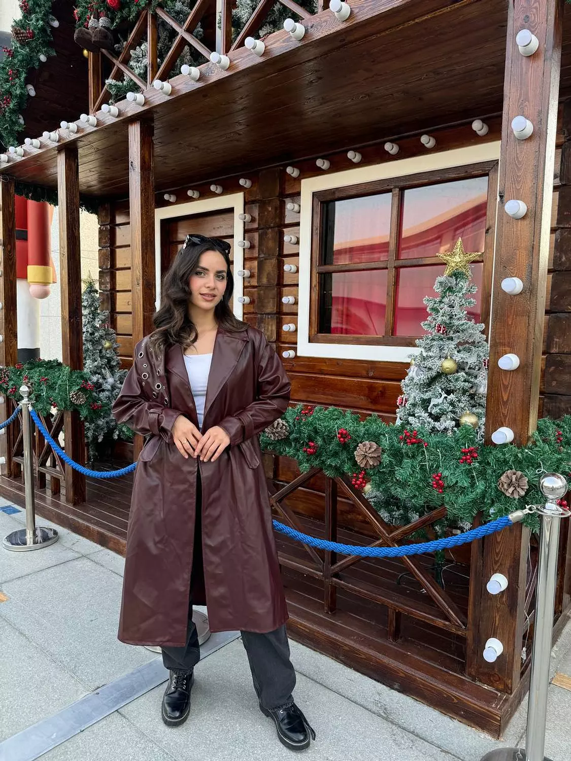Long leather coat  1