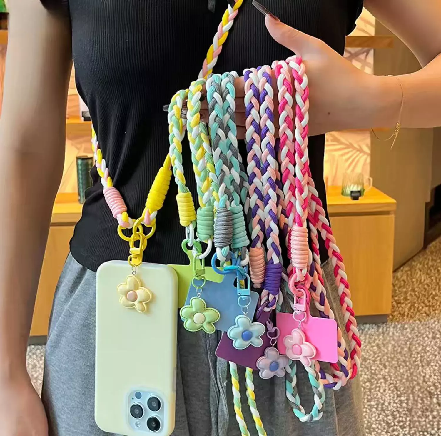 Flower long strap image