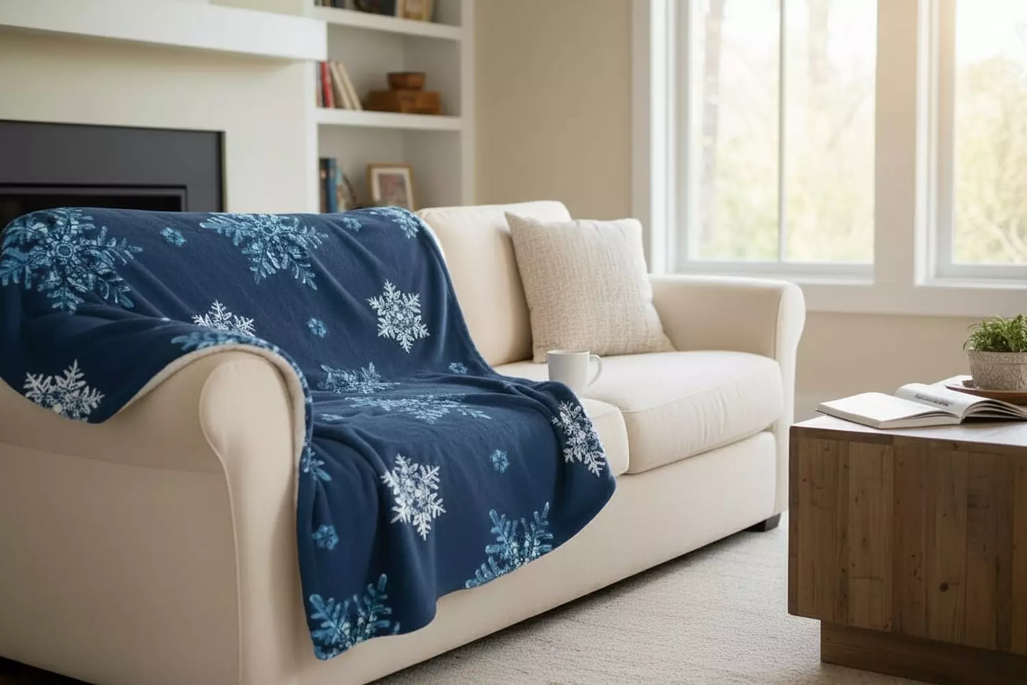 Throw Blanket Blue  1