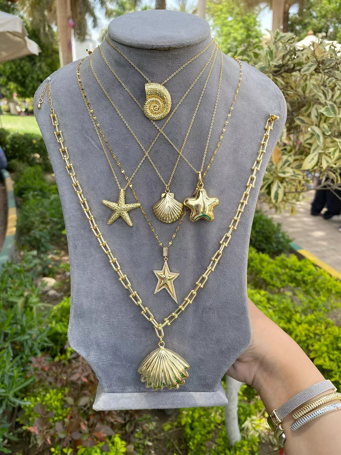 Gold-ish summer necklaces image