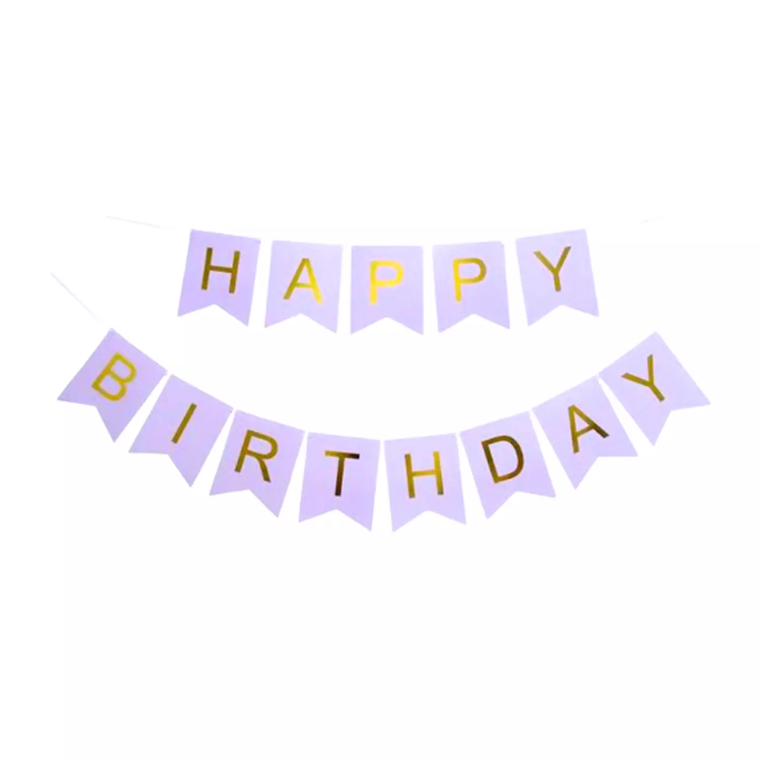 Purple Happy Birthday Garland