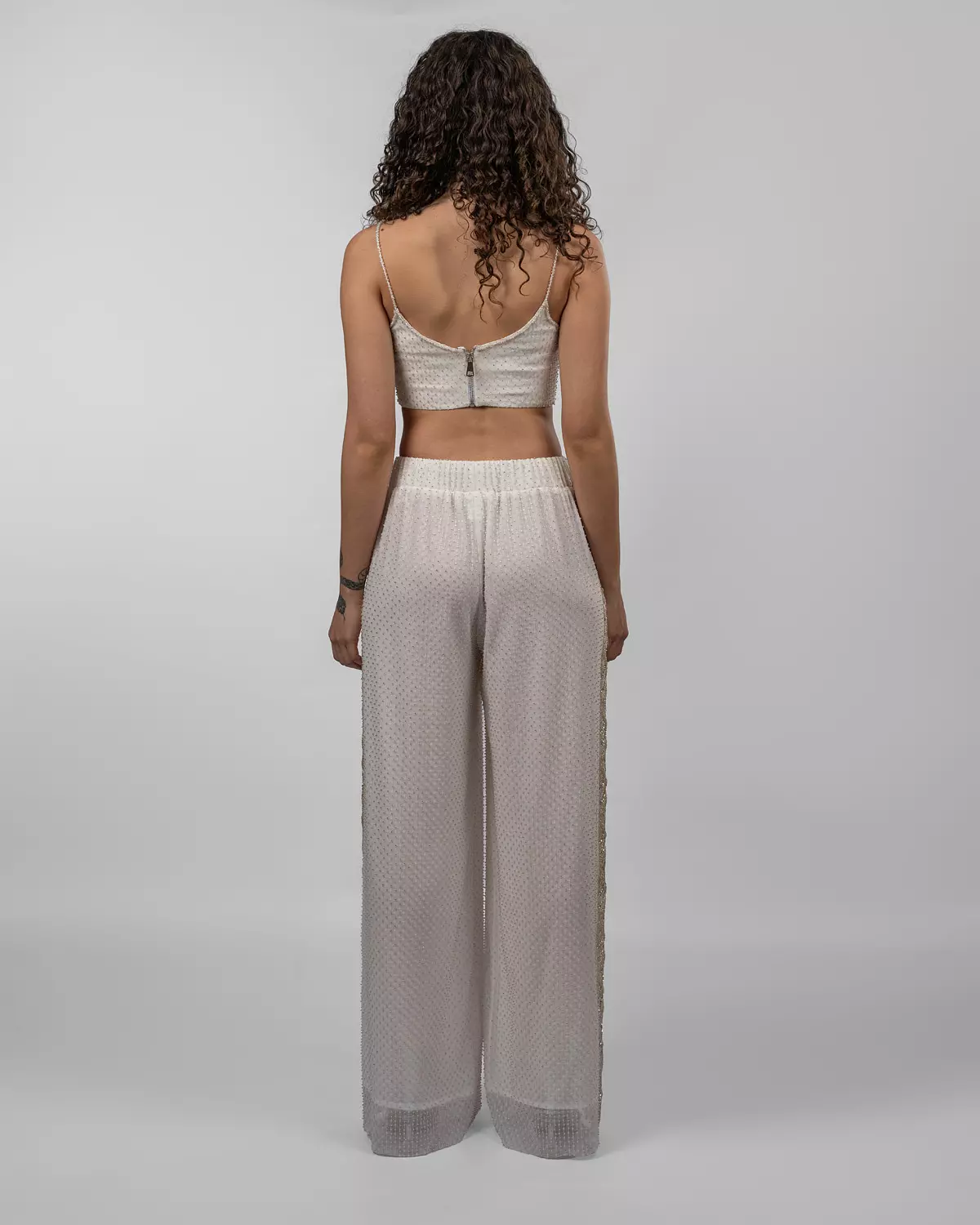 White beaded Two-Piece Set 3