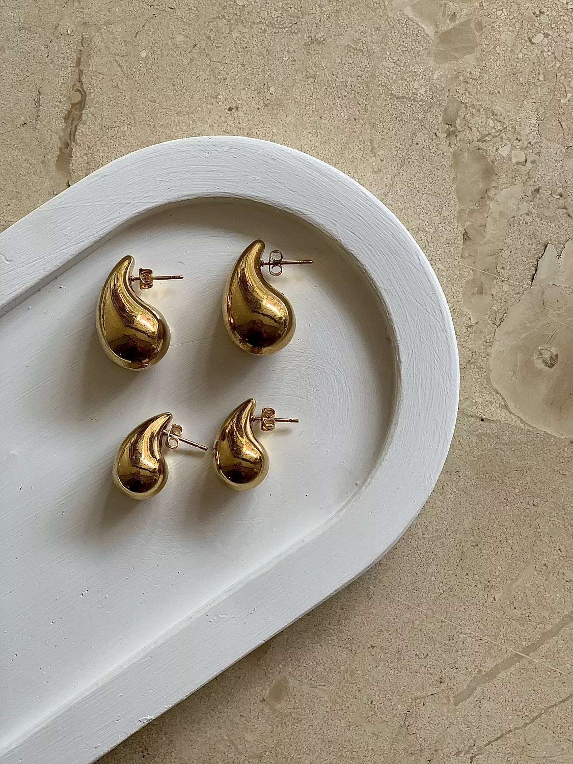 Gold chunky earrings  2