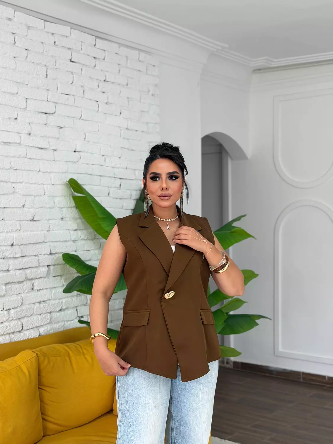 The Command Vest In Brown  hover image