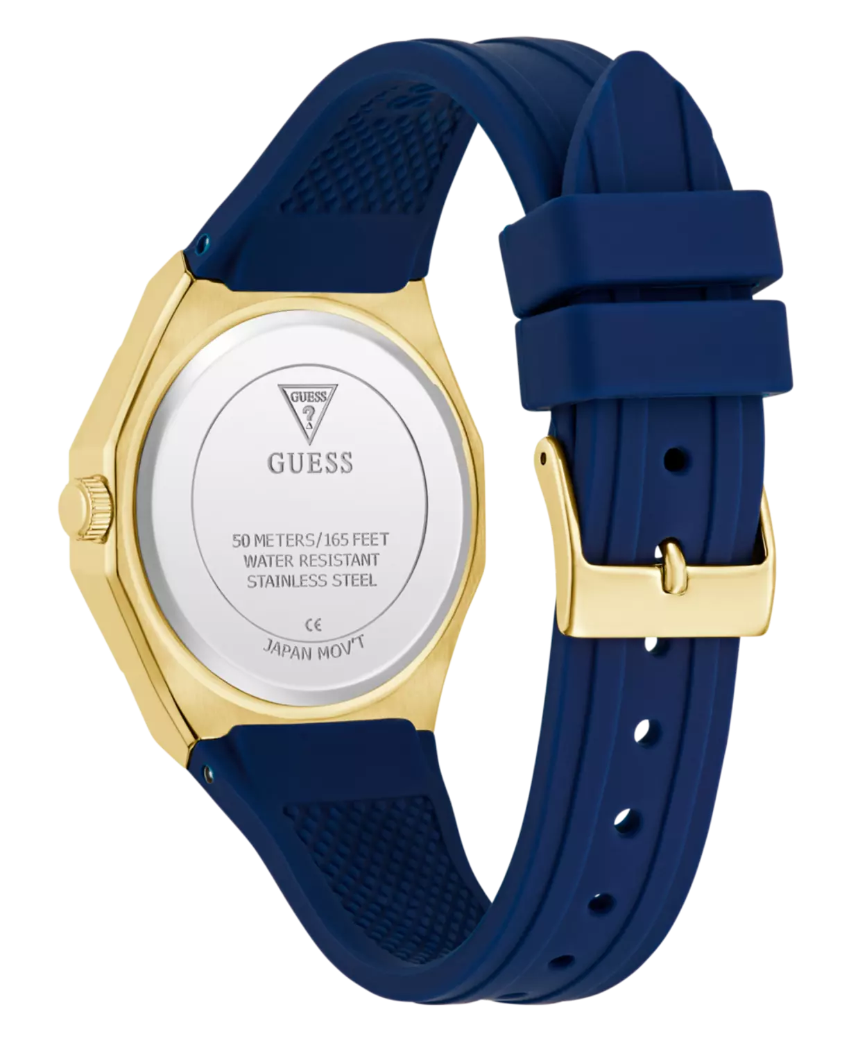 GUESS Ladies Blue Gold Tone Analog Watch 2