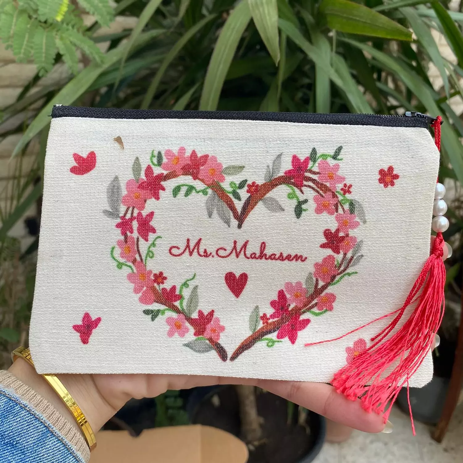 Brown Heart Flowers Gift Box     1