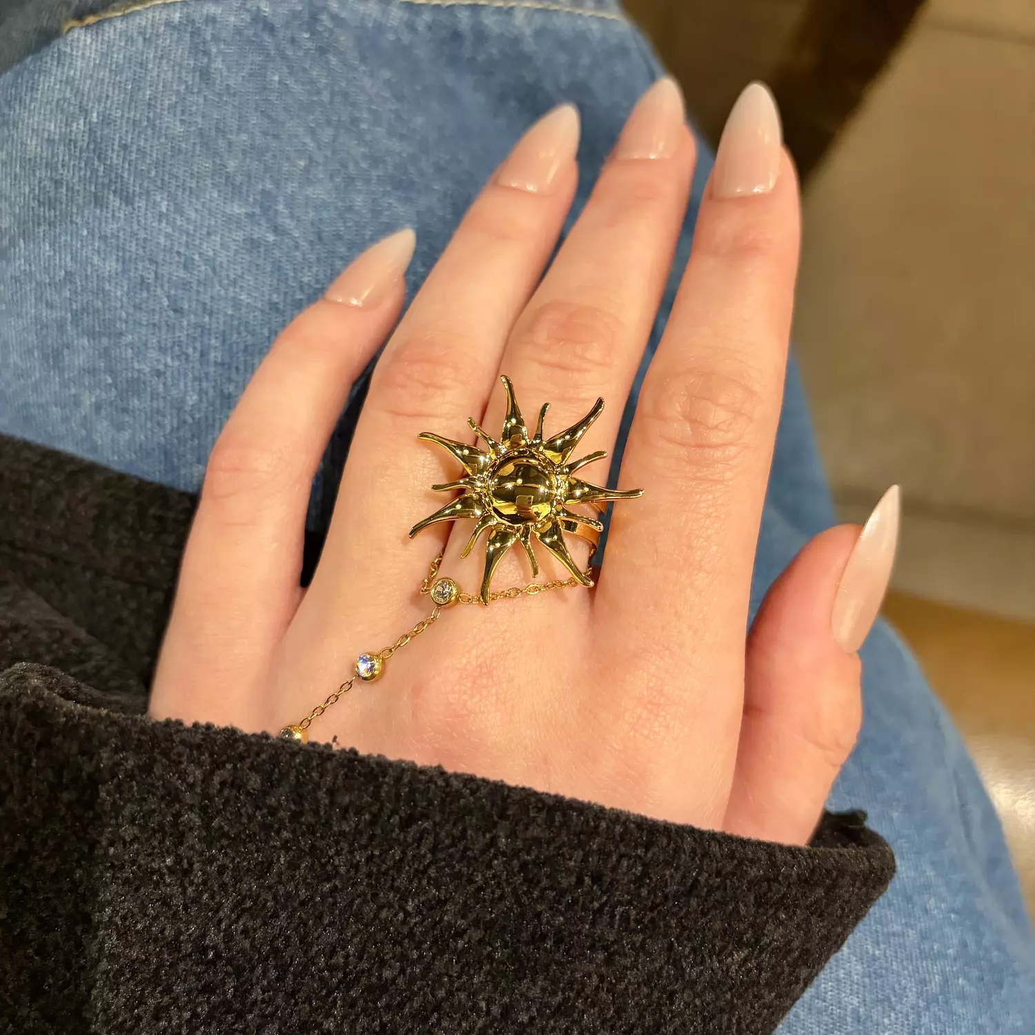 Sun stainless steel ring 1