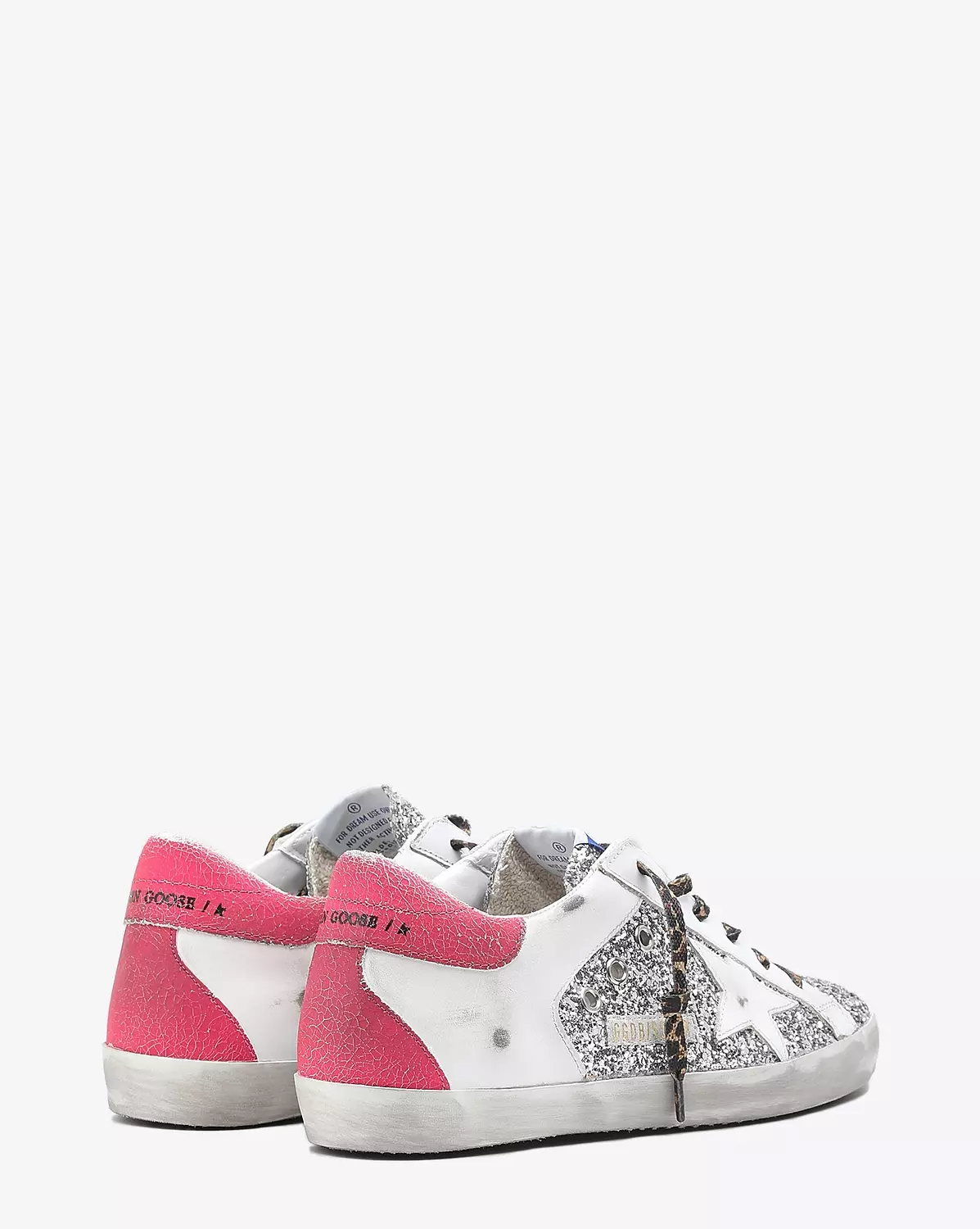 Golden Goose Femme Super-Star Silver White Pink Fluo  2