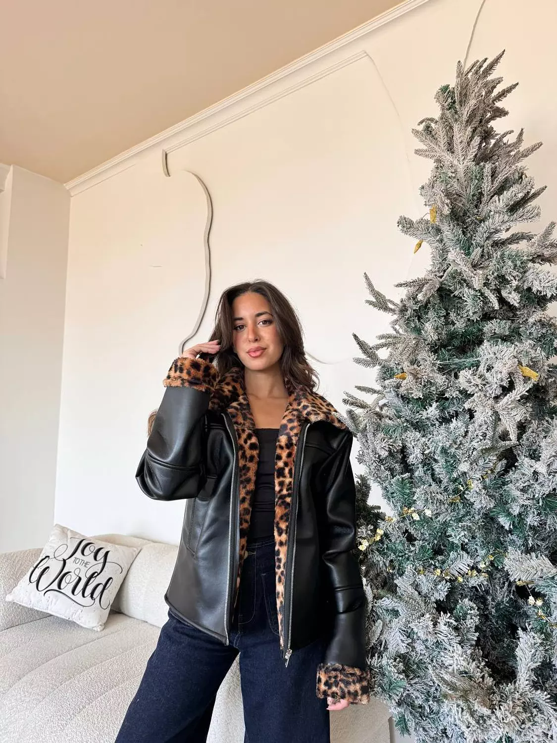 Leopard Fur Leather Jacket 5