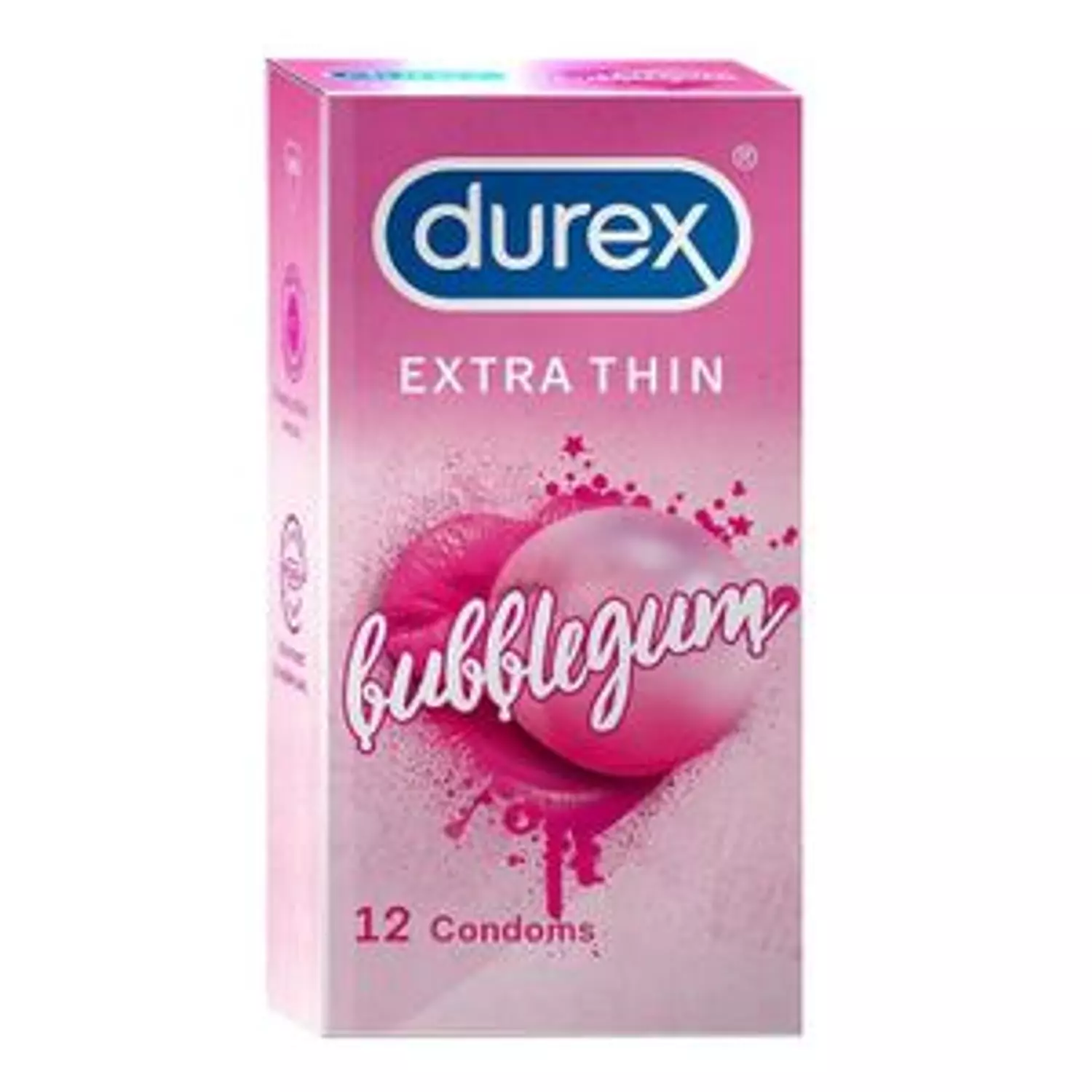 DUREX EXTRA THIN BUBBLEGUM 12 CONDOMS image