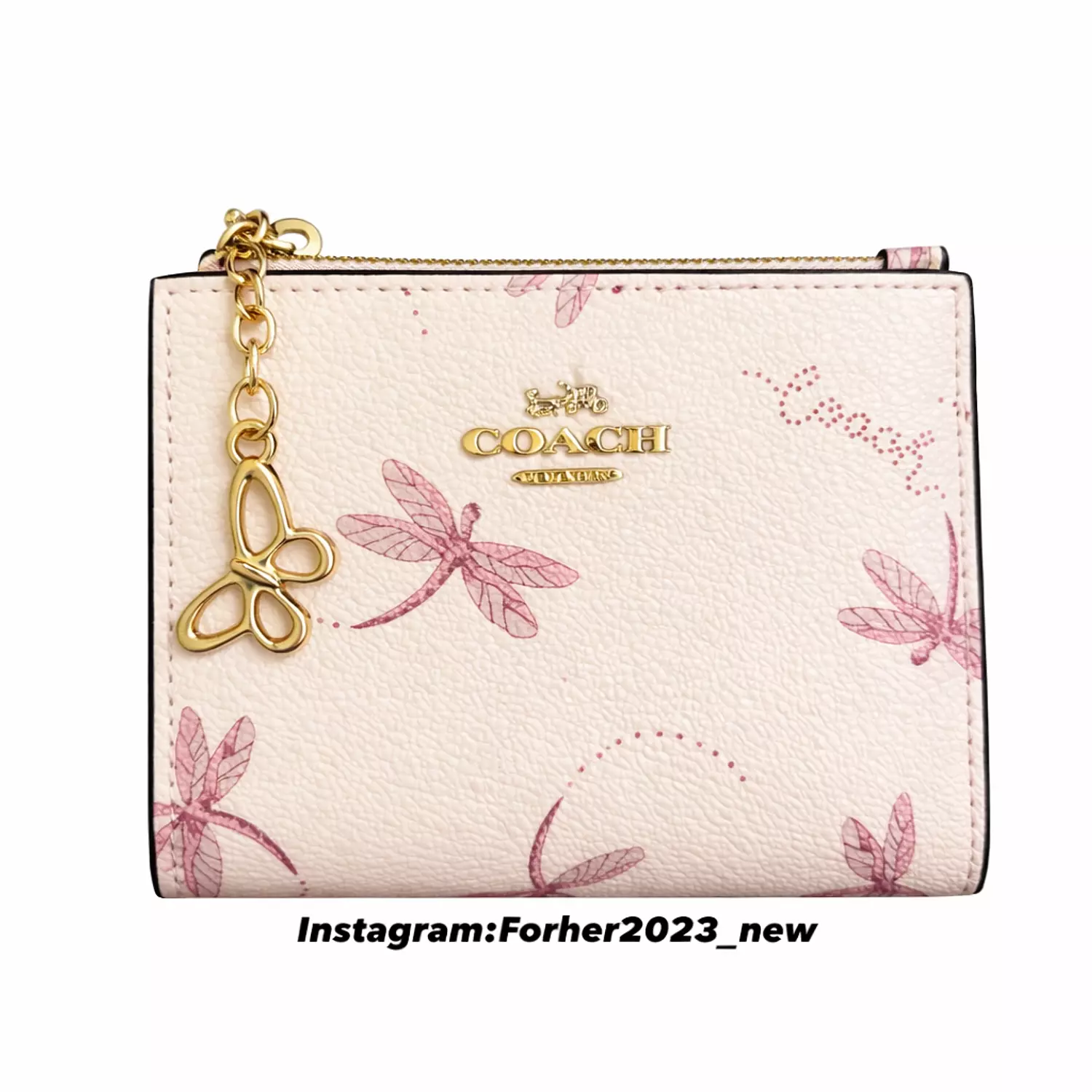 Coach bifold wallet with butterflies image