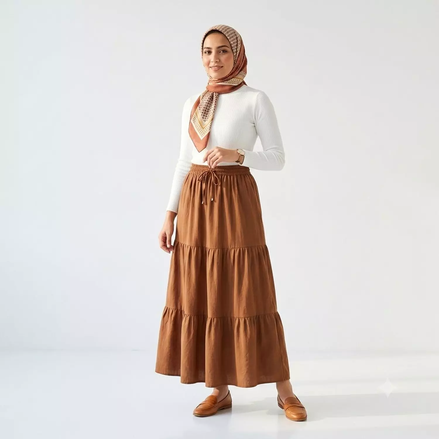 Tiered Modest Maxi Skirt 3