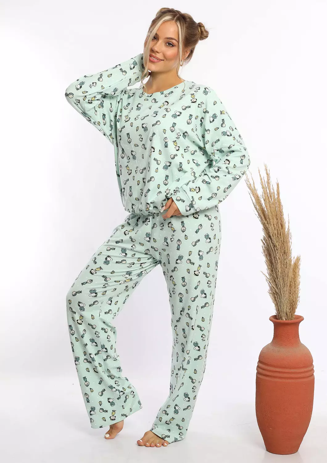 C342 SNOOPY LOOSE FIT PAJAMA SET  3