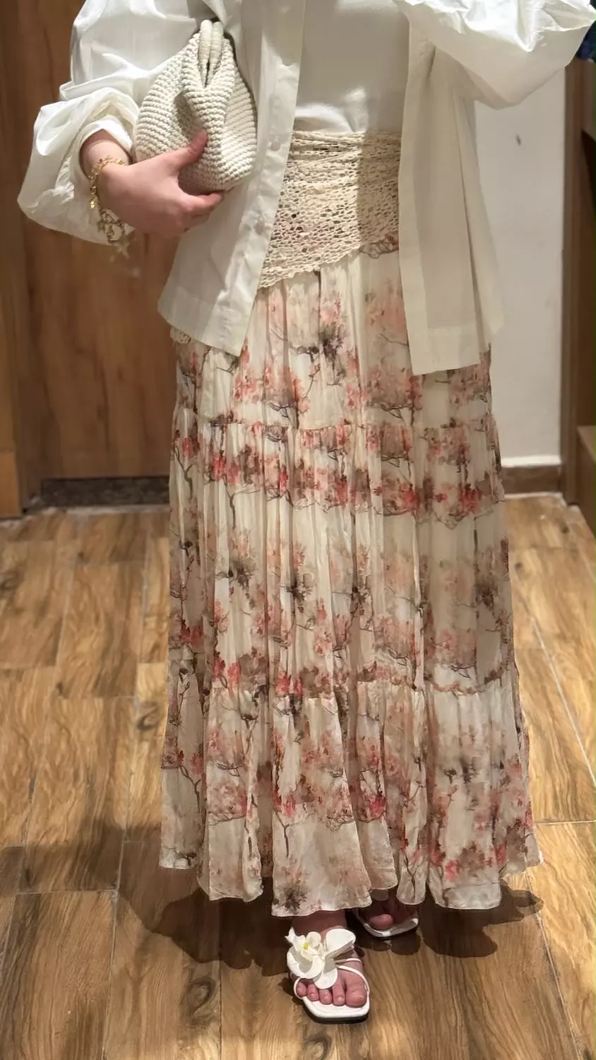 Fiora Skirt in Blossom Ivory 2