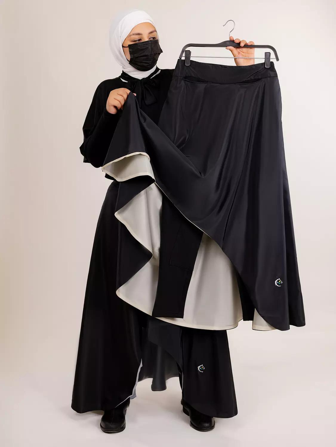 2-in-1 Black Breeches Skirt image