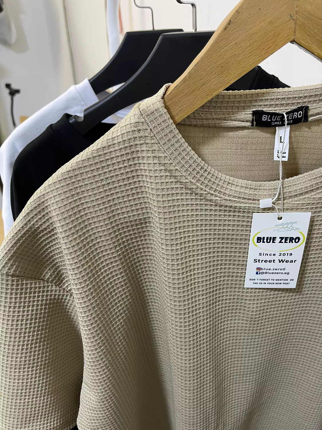 Turkish waffle Tshirt beige hover image