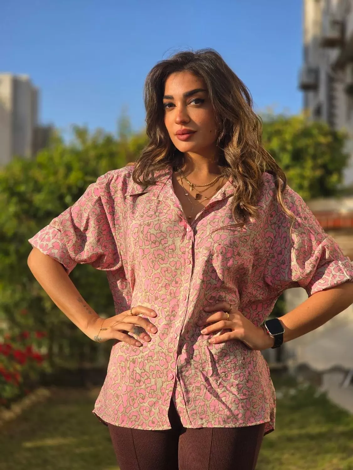 Pink leopard shirt image