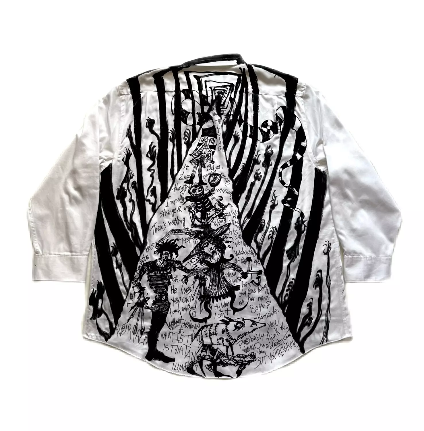" childhood nightmares “ hand-painted shirt  hover image