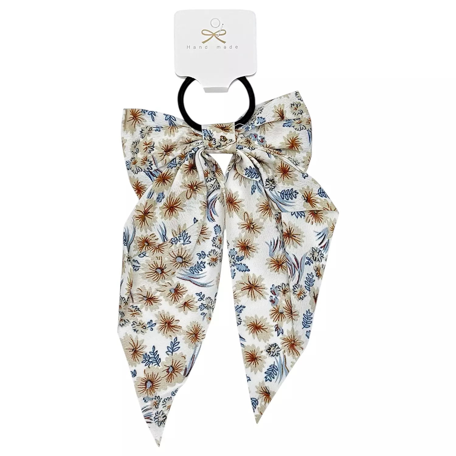 Bow Tie Floral Hair Tie B 1