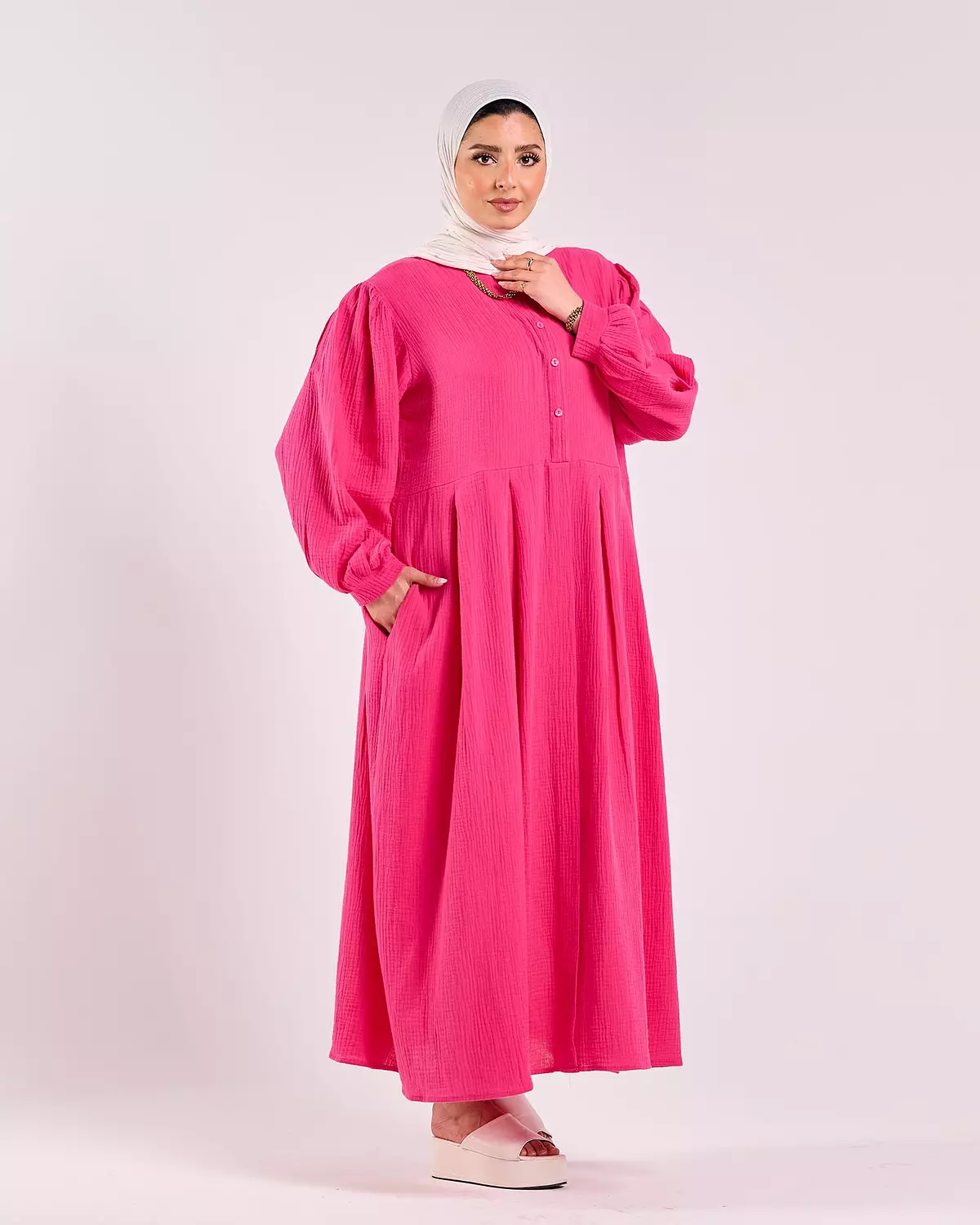 Summer Dress in Hot pink image