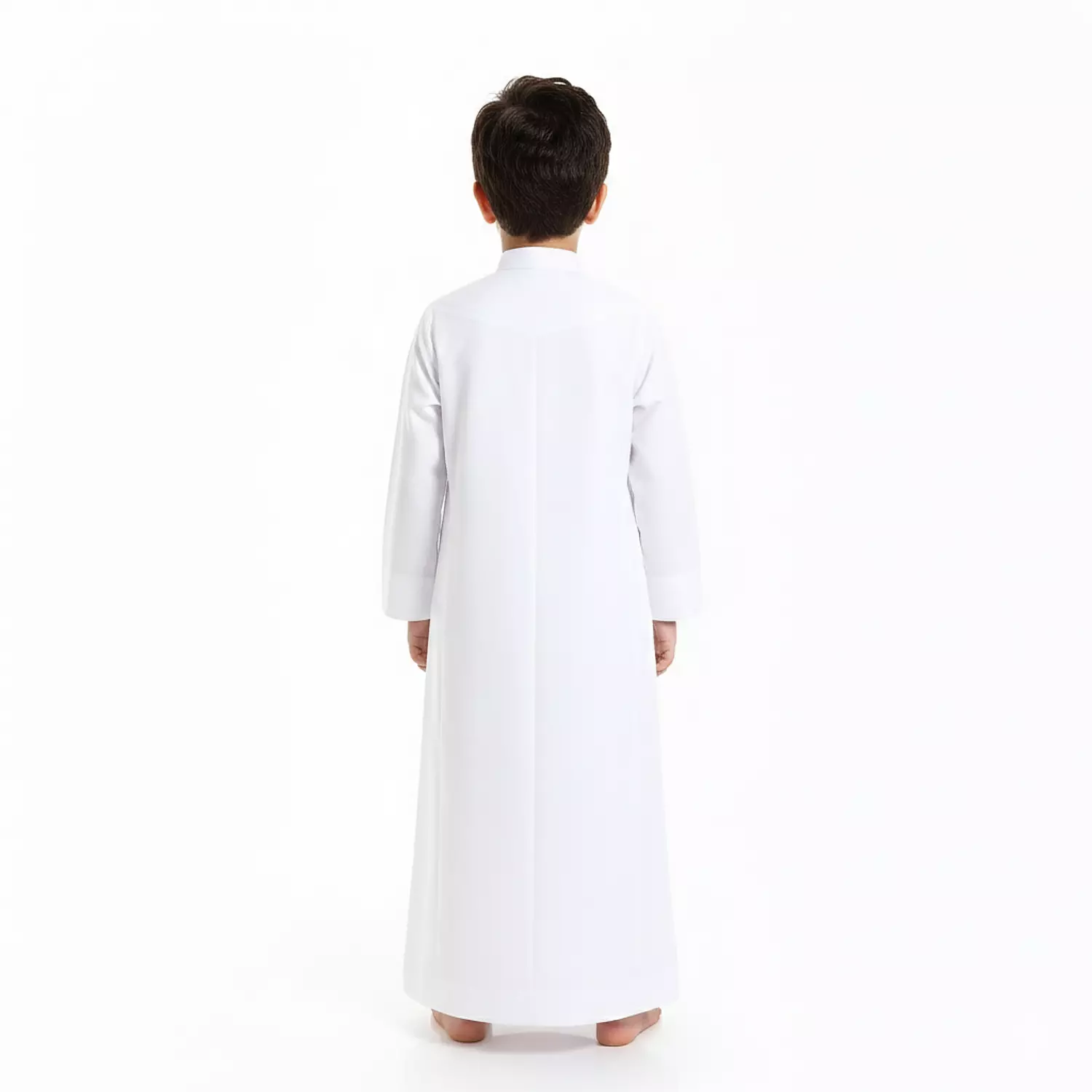 Shorto Kids Galabeya Plained - Half Collar - 2690 - White 1 3
