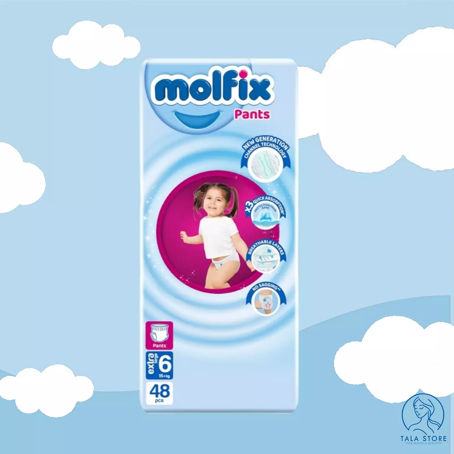 Molfix Diapers Mini Size 6 PANTS – 48 Pcs   image