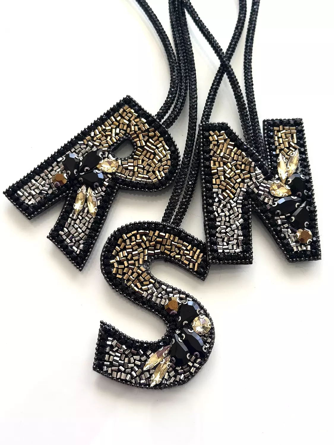 Letter bag charm  3