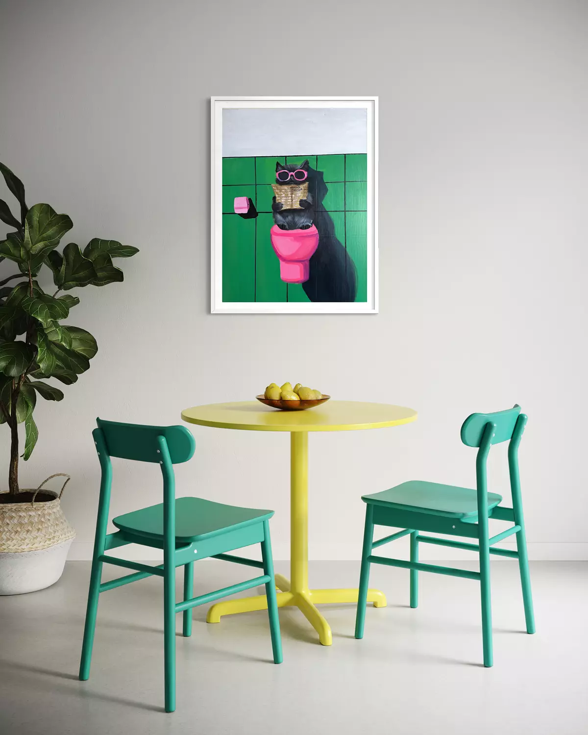 Funky cat hover image