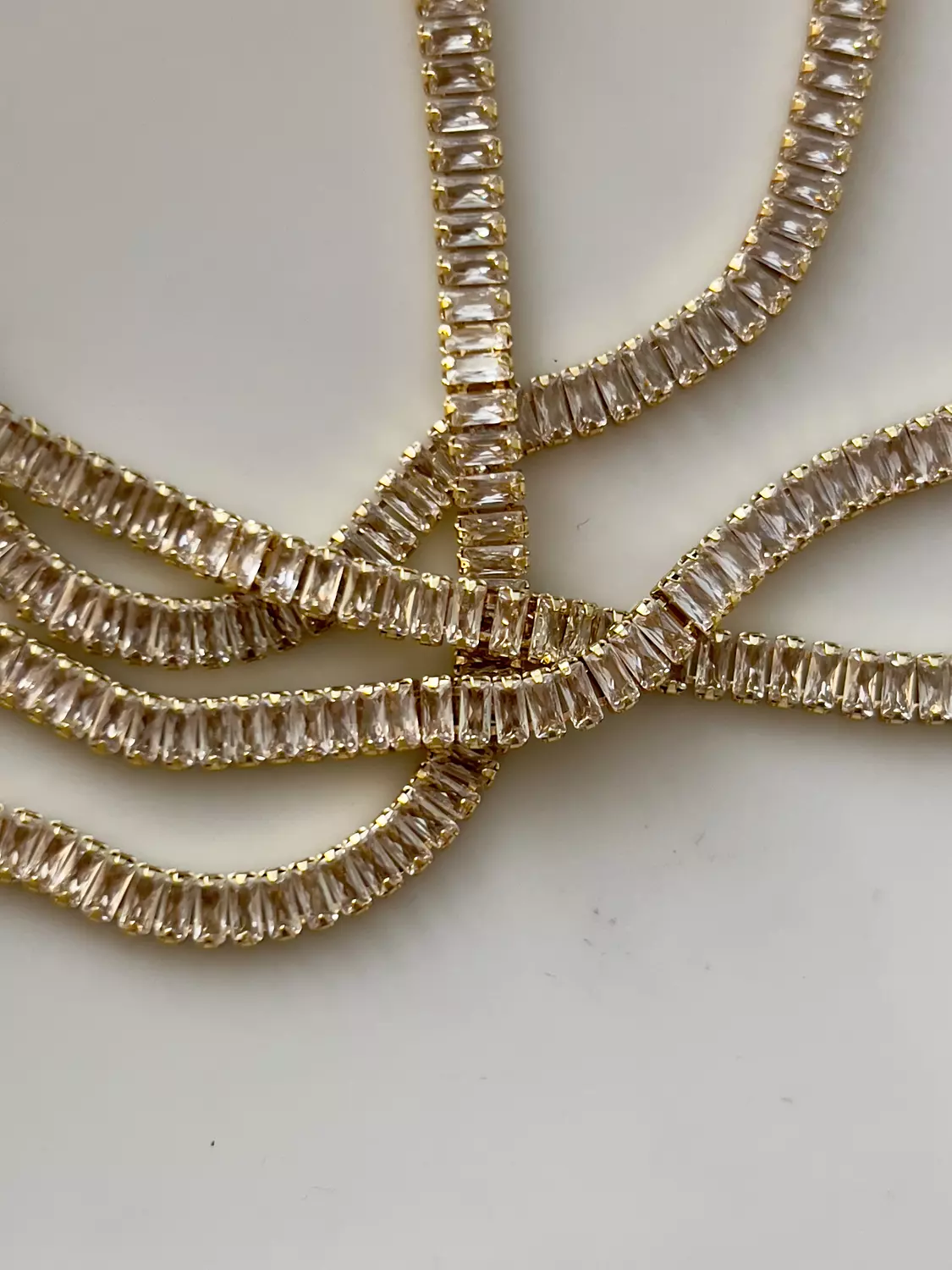 Gold baguette tennis  hover image