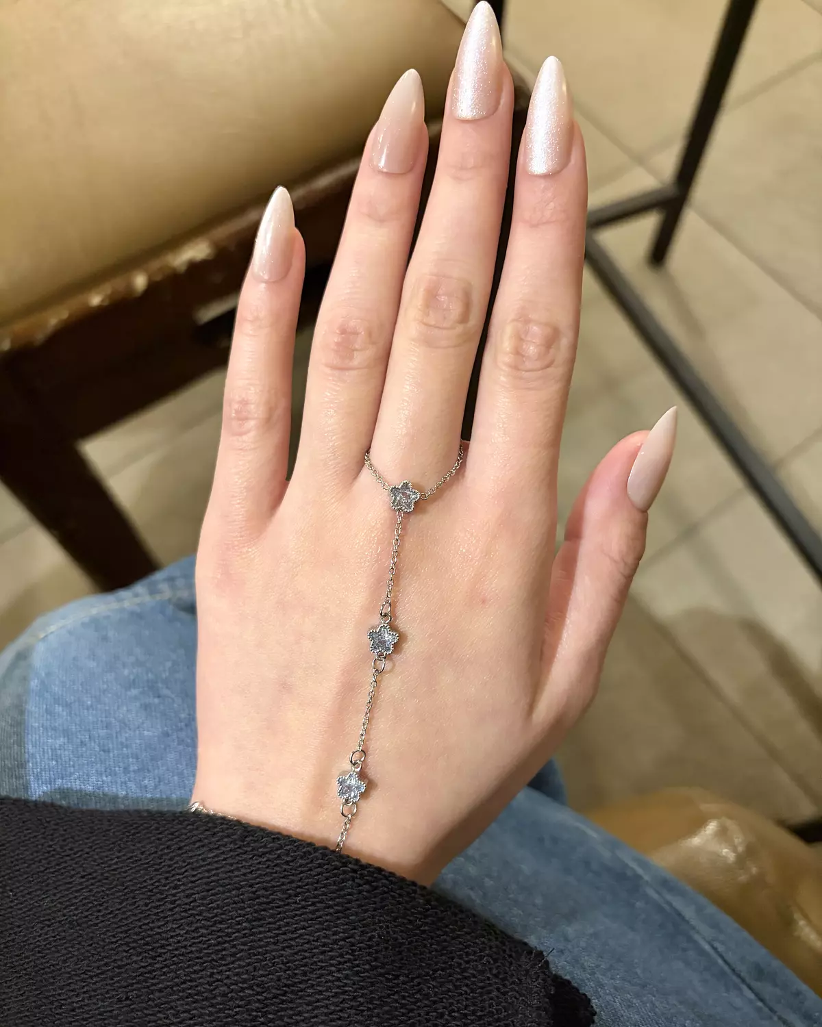 Silver stainless steel with three stars image