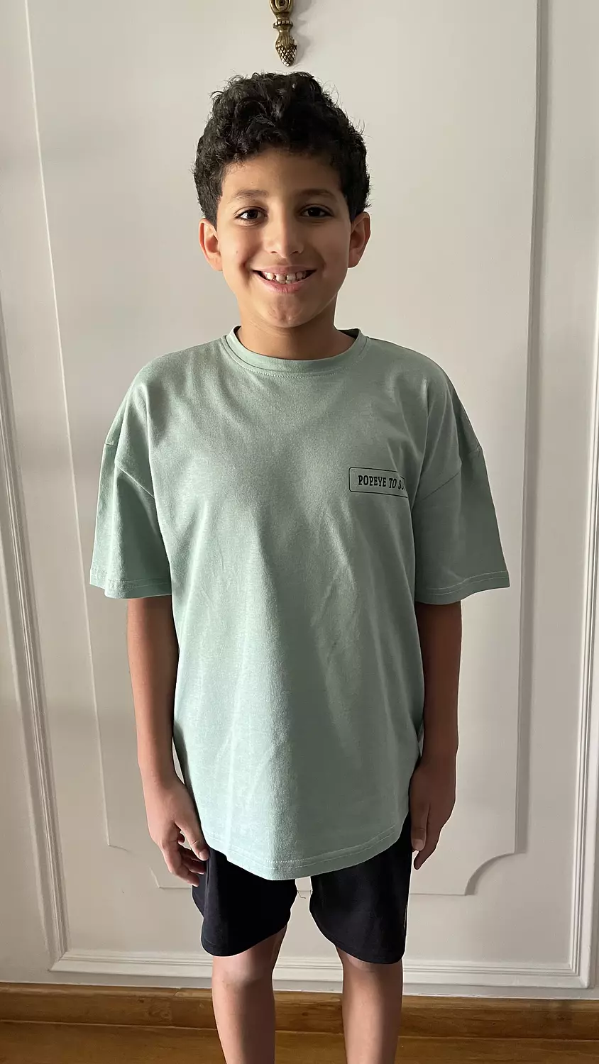 SOUTH Unisex Pastel Green POP-EYE Oversized t-shirt  2