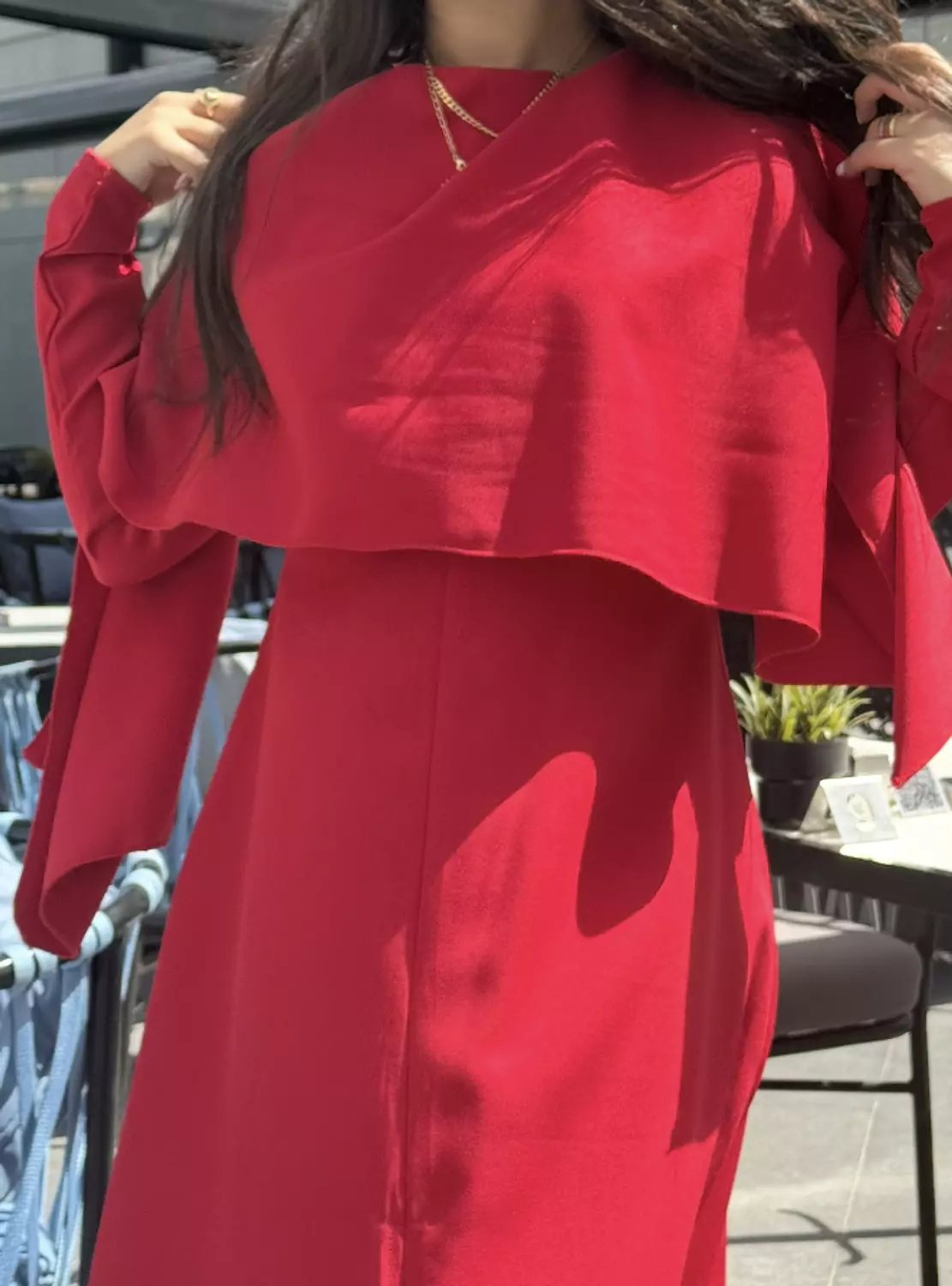 RED CAPE DRESS hover image