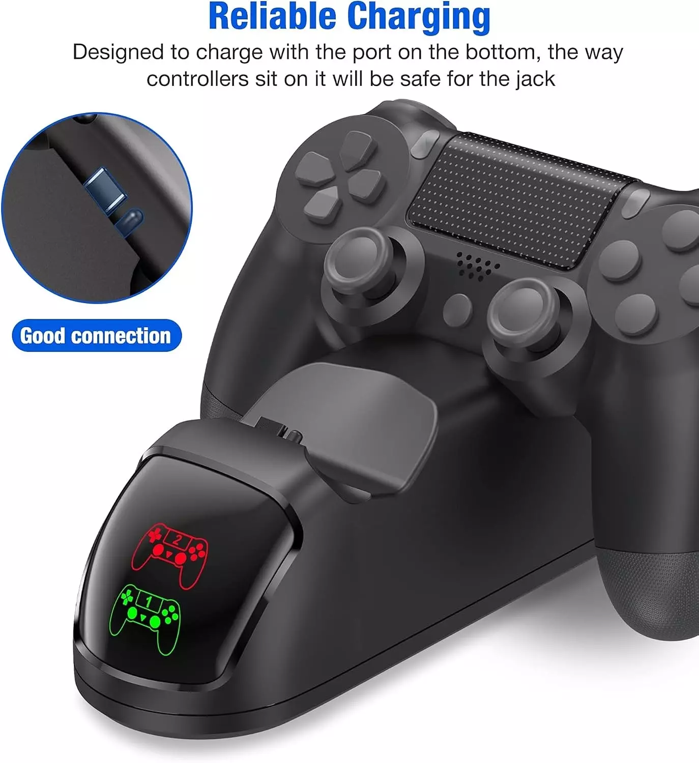 Multi-Functional Dual Charging dock and Cooling Station for PS4 Slim/Pro  3
