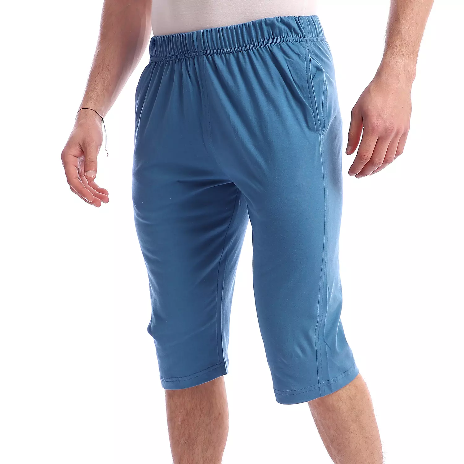 Cotton Plain Long Short - 5016 - Petrol Color hover image