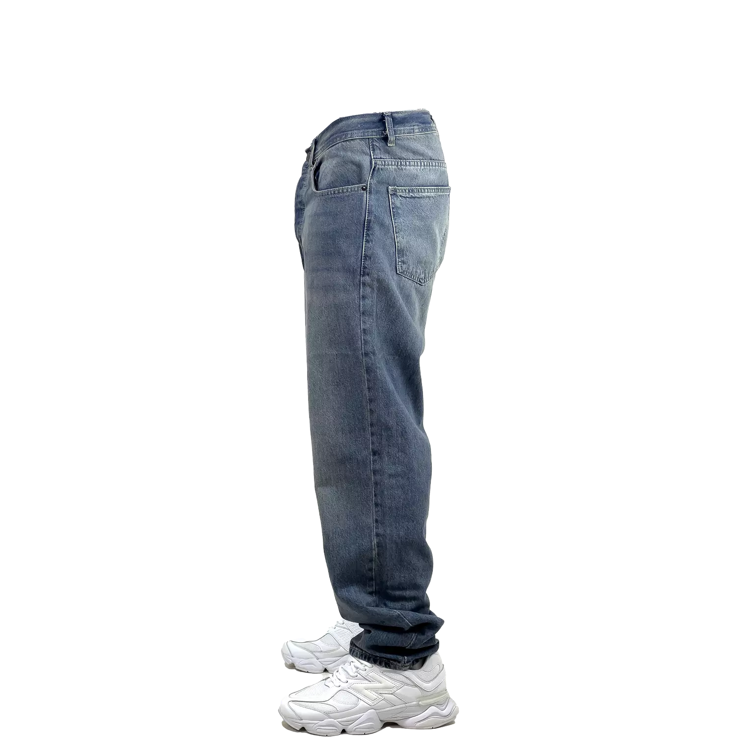 Wide leg Light washed denim hover image