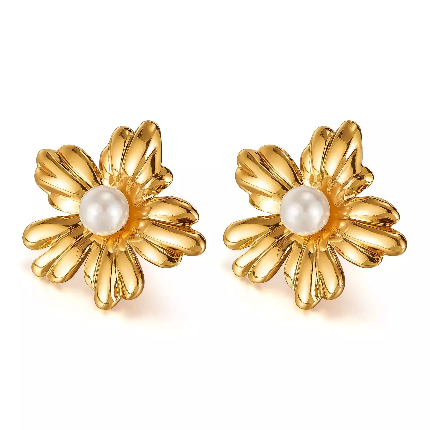 Flower pearl earring  hover image
