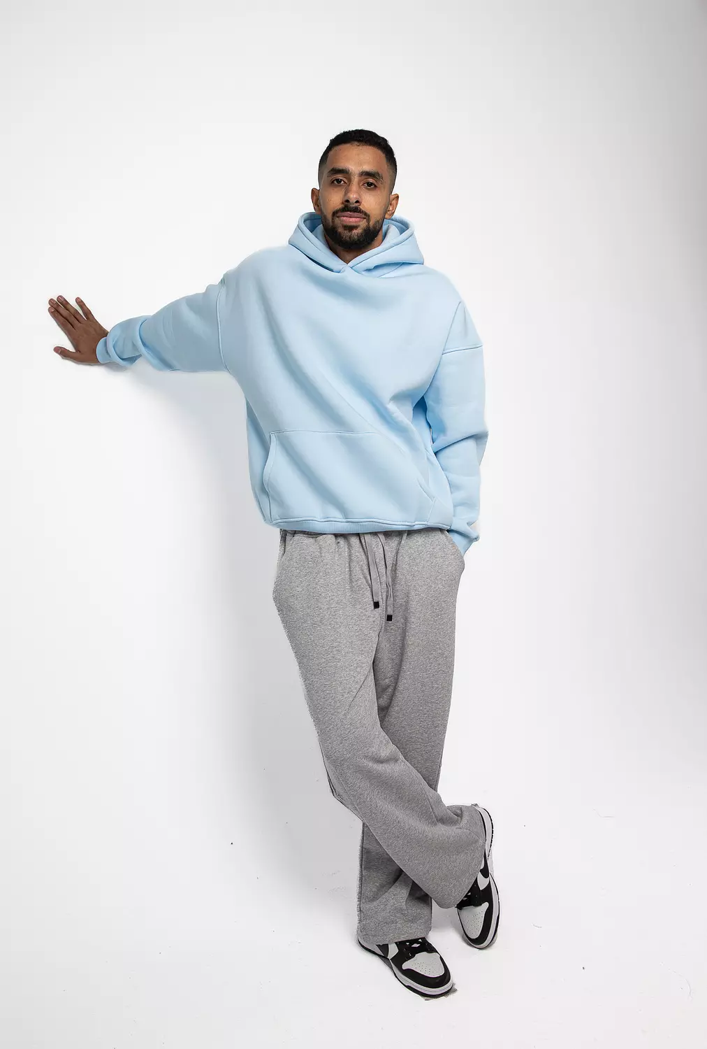 Oversized Baby Blue Hoodie – Cool Wave hover image