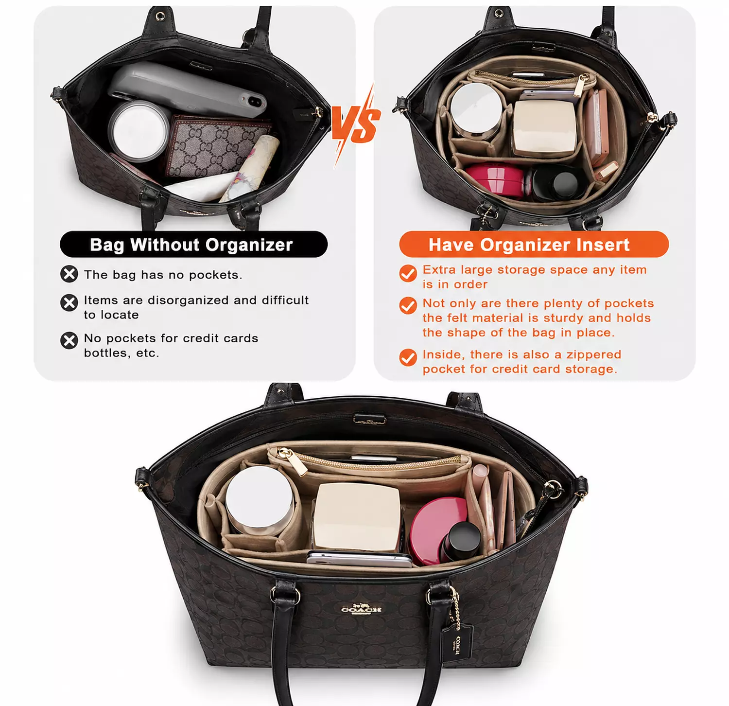 The Perfect REVERSIBLE COACH TOTE BAG Bundle 1