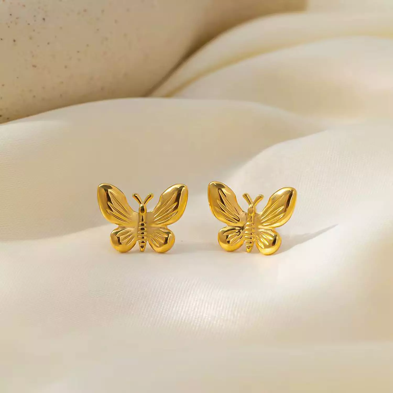 Gold Butterfly earring  image