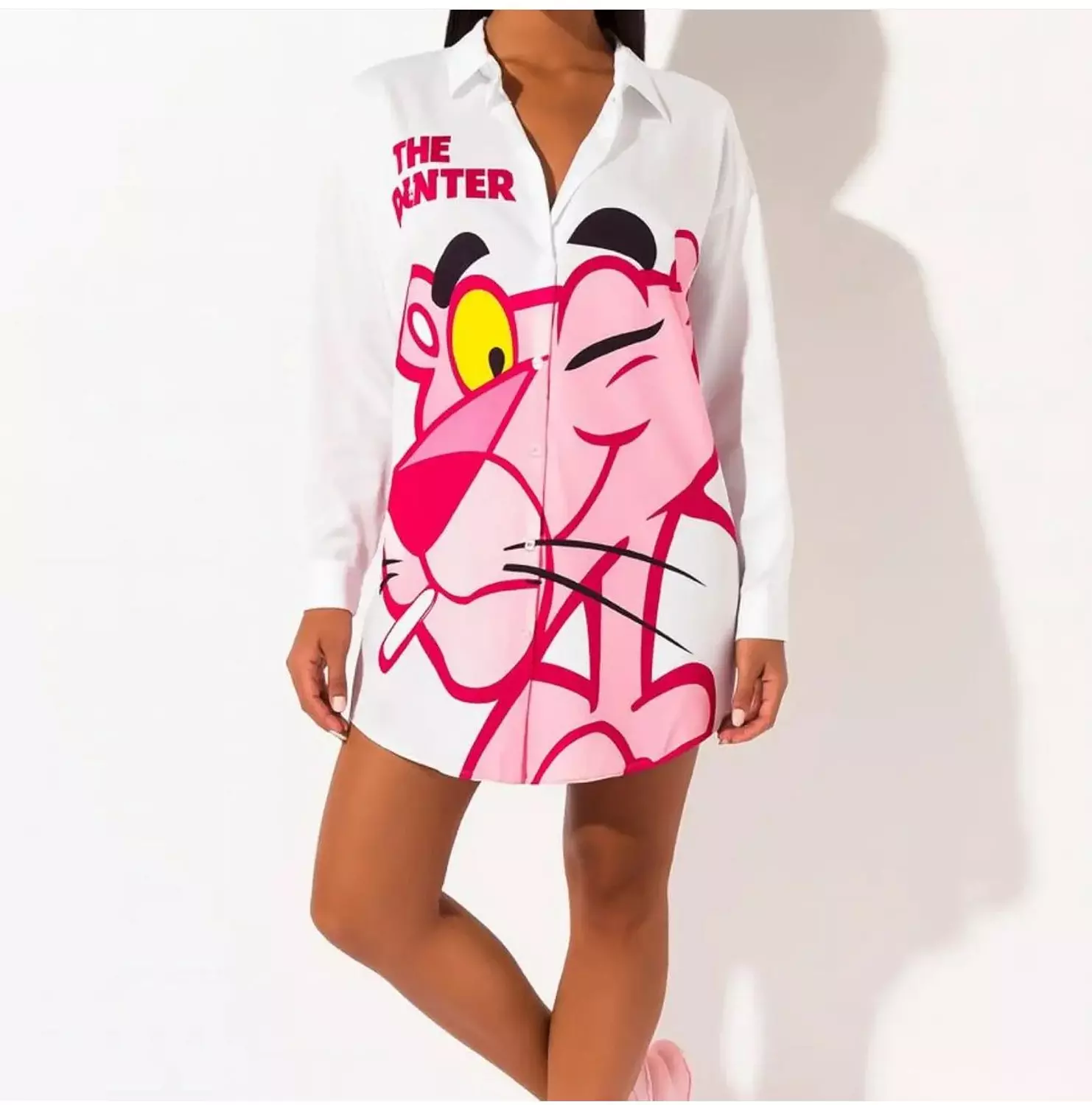 pink panther long chemise  image