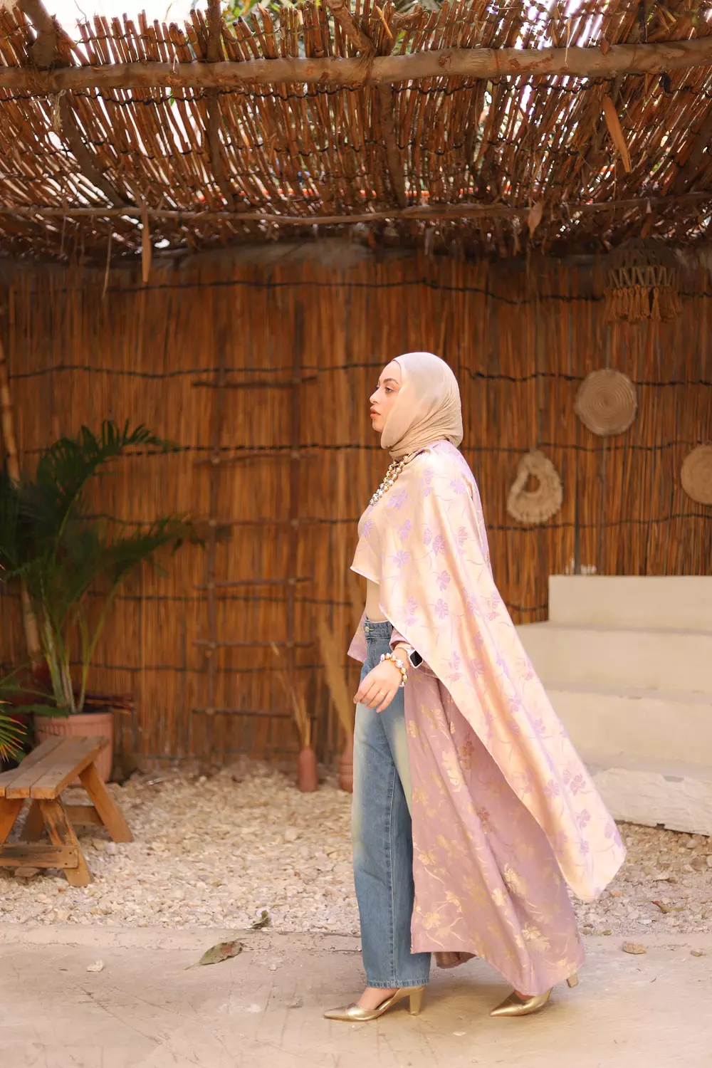 Lavander & gold Jacquard    3