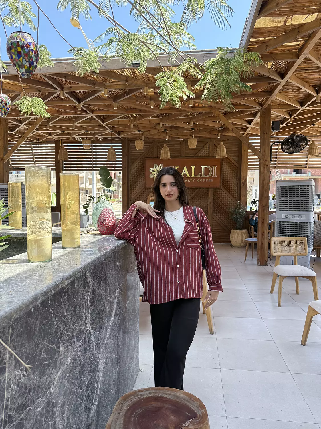 Burgundy Striped chimese 1