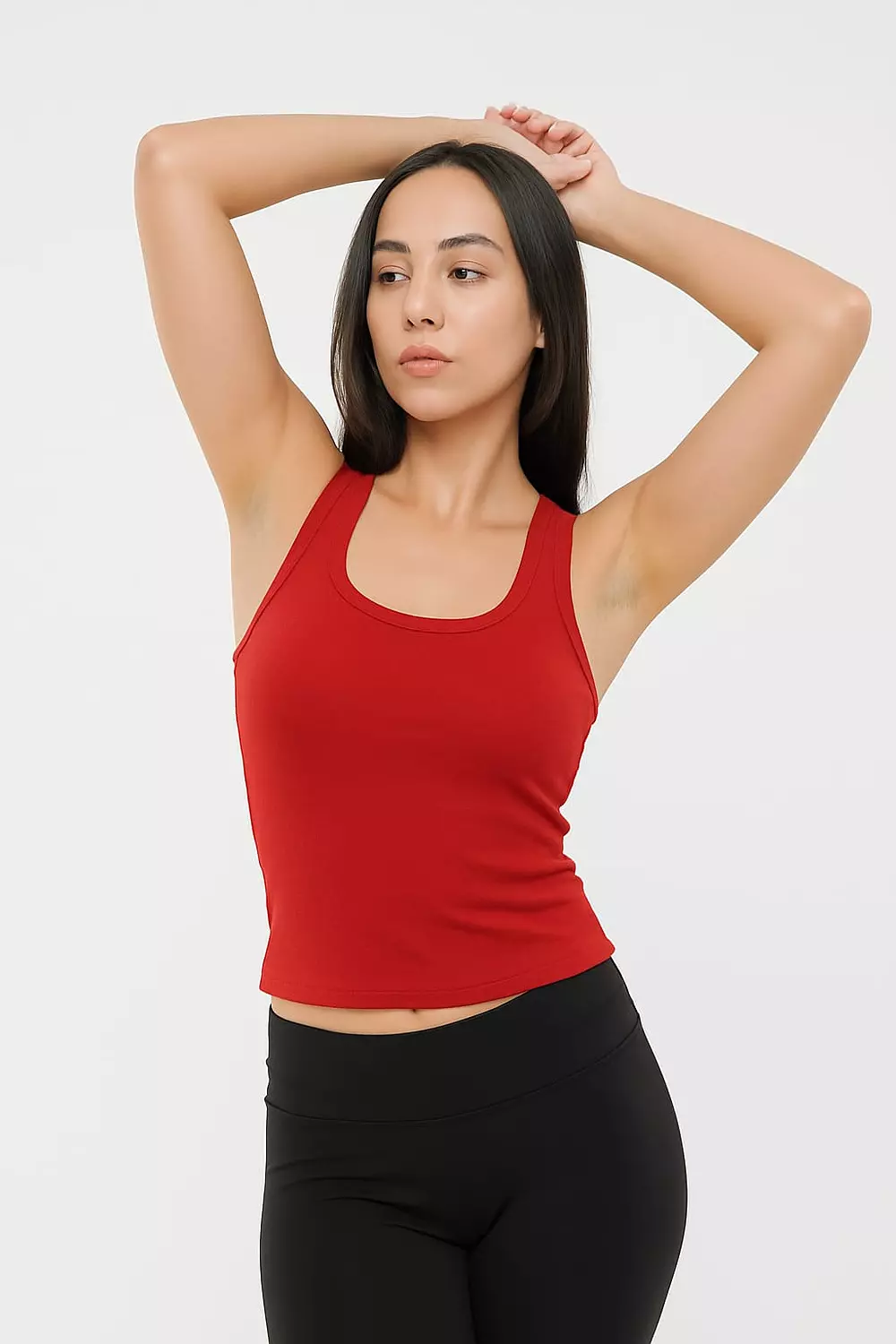 U- shaped tank top-Red – vibrant, energetic statement image