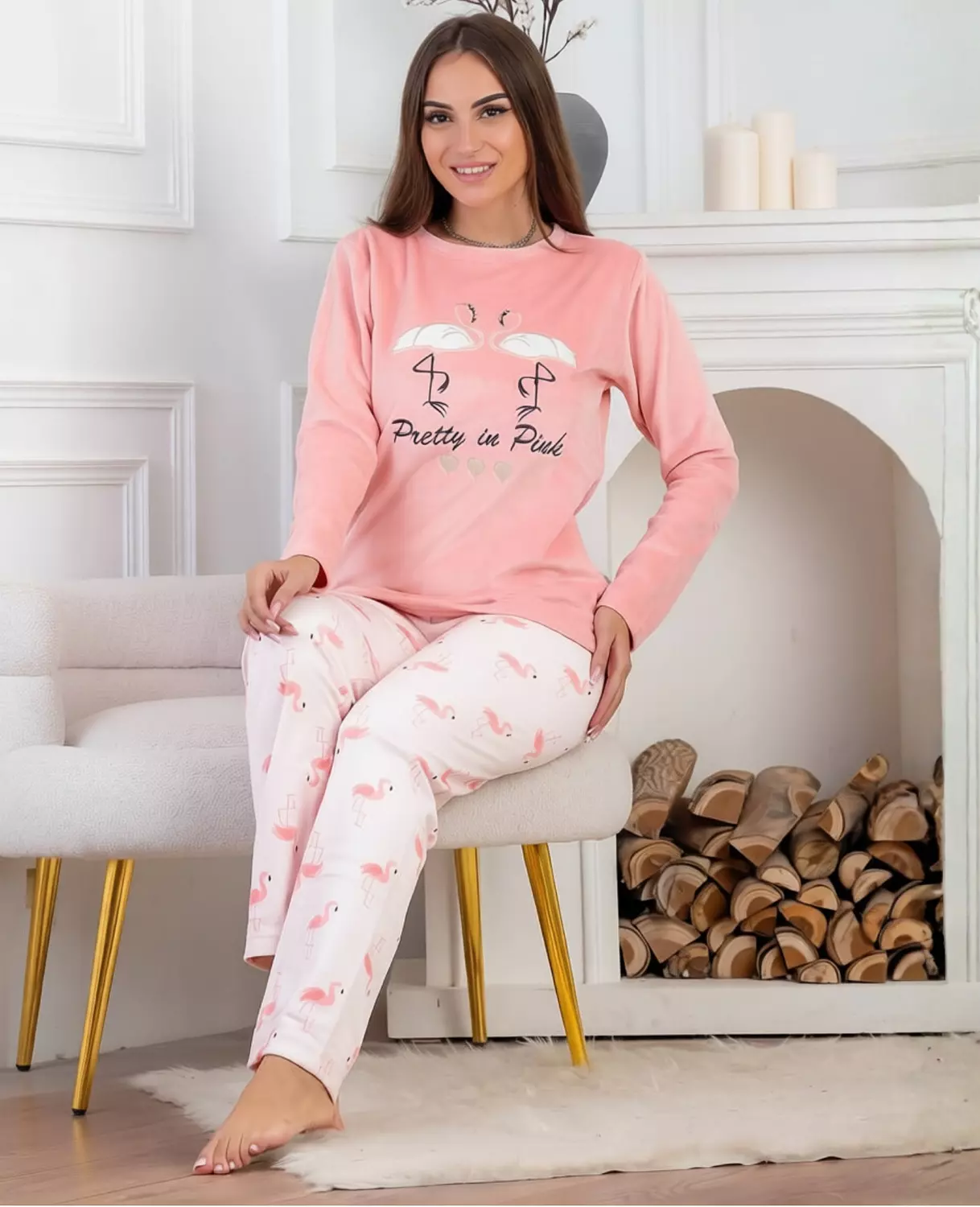 Pink Velvet Lounge Set – 2 Piece 3